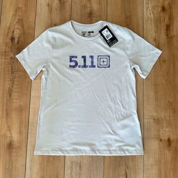 NWT 5.11 Women's Logo Short Sleeve Tee Sand Dune Size Medium - Picture 3 of 5